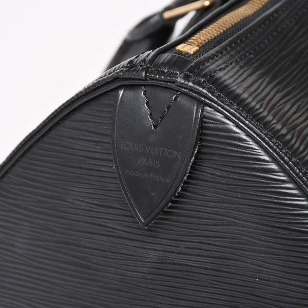 極美品 LOUIS VUITTON ルイヴィトン スピーディ30 ハンドバッグ M59022 エピレザー ブラック ゴールド金具 中古 4a004846