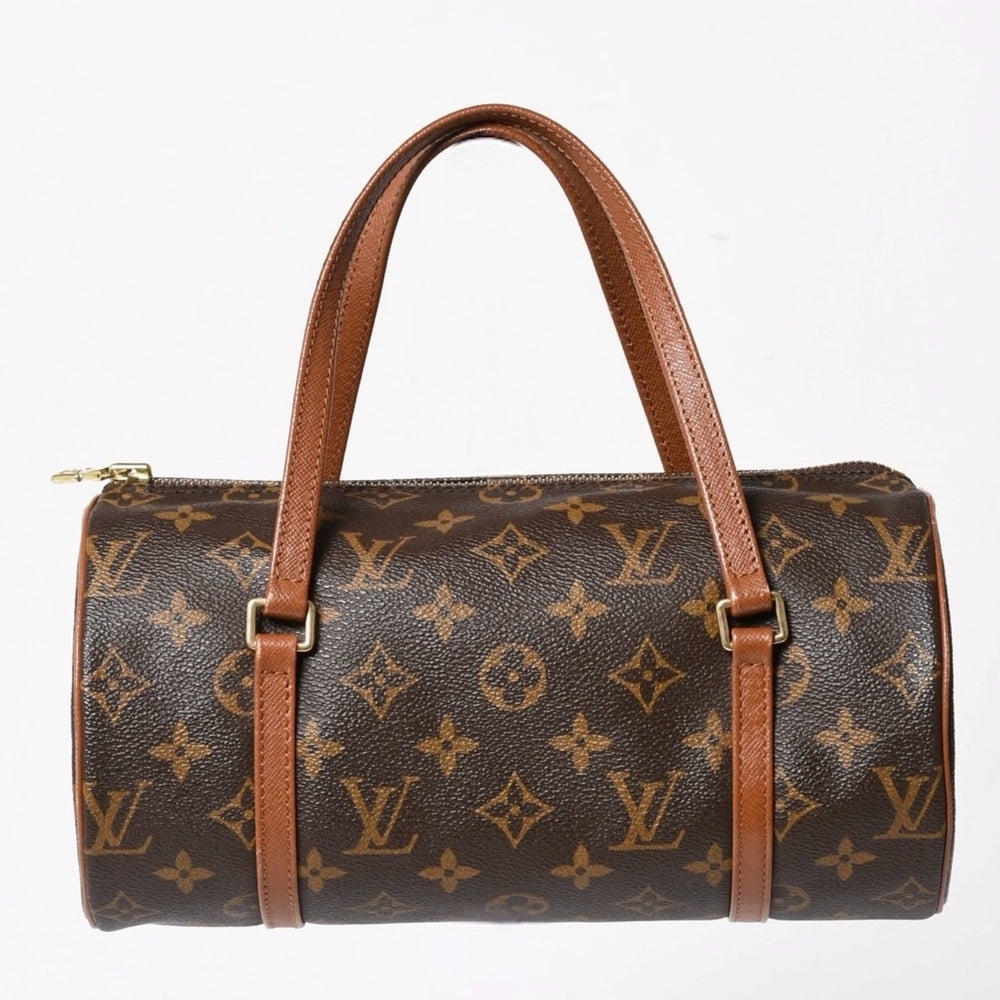 Very Good Condition LOUIS VUITTON Papillon 26 Handbag M51366 Monogram Brown Leather Gold Hardware Old Model Used 4a004869