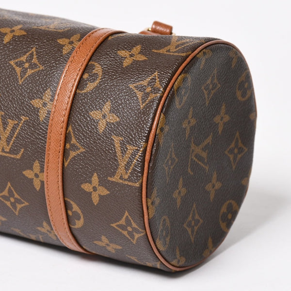 極美品 LOUIS VUITTON ルイヴィトン パピヨン26 ハンドバッグ M51366 モノグラム ブラウン レザー ゴールド金具 旧型 中古 4a004869