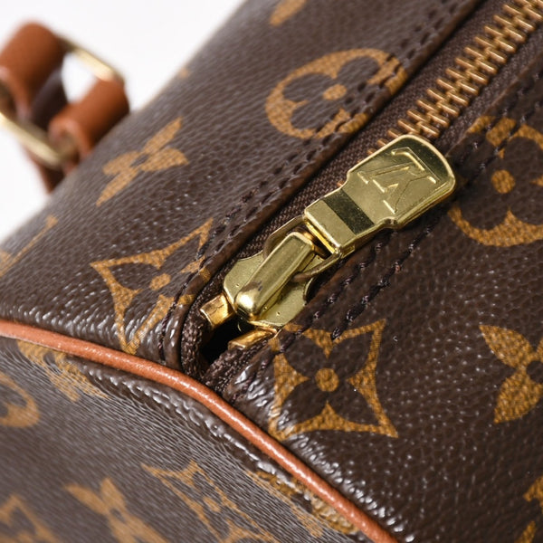 極美品 LOUIS VUITTON ルイヴィトン パピヨン26 ハンドバッグ M51366 モノグラム ブラウン レザー ゴールド金具 旧型 中古 4a004869