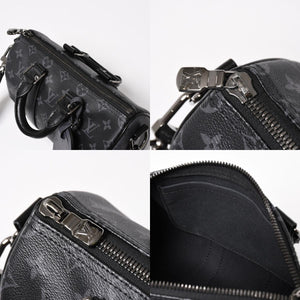 新品同様 LOUIS VUITTON ルイヴィトン キーポル バンドリエール25 ショルダーバッグ ハンドバッグ モノグラムリバース M46271 中古 4a004847