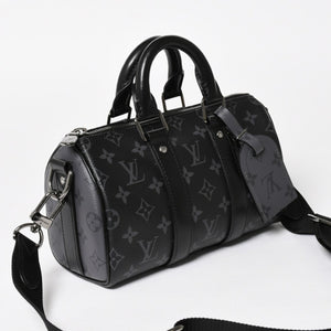 新品同様 LOUIS VUITTON ルイヴィトン キーポル バンドリエール25 ショルダーバッグ ハンドバッグ モノグラムリバース M46271 中古 4a004847