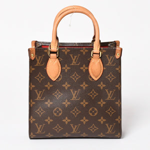LOUIS VUITTON ルイヴィトン サックプラBB ハンドバッグ M46265 モノグラム ショルダーバッグ 2WAY PVC レザー ブラウン ゴールド金具 美品 中古 4a004864