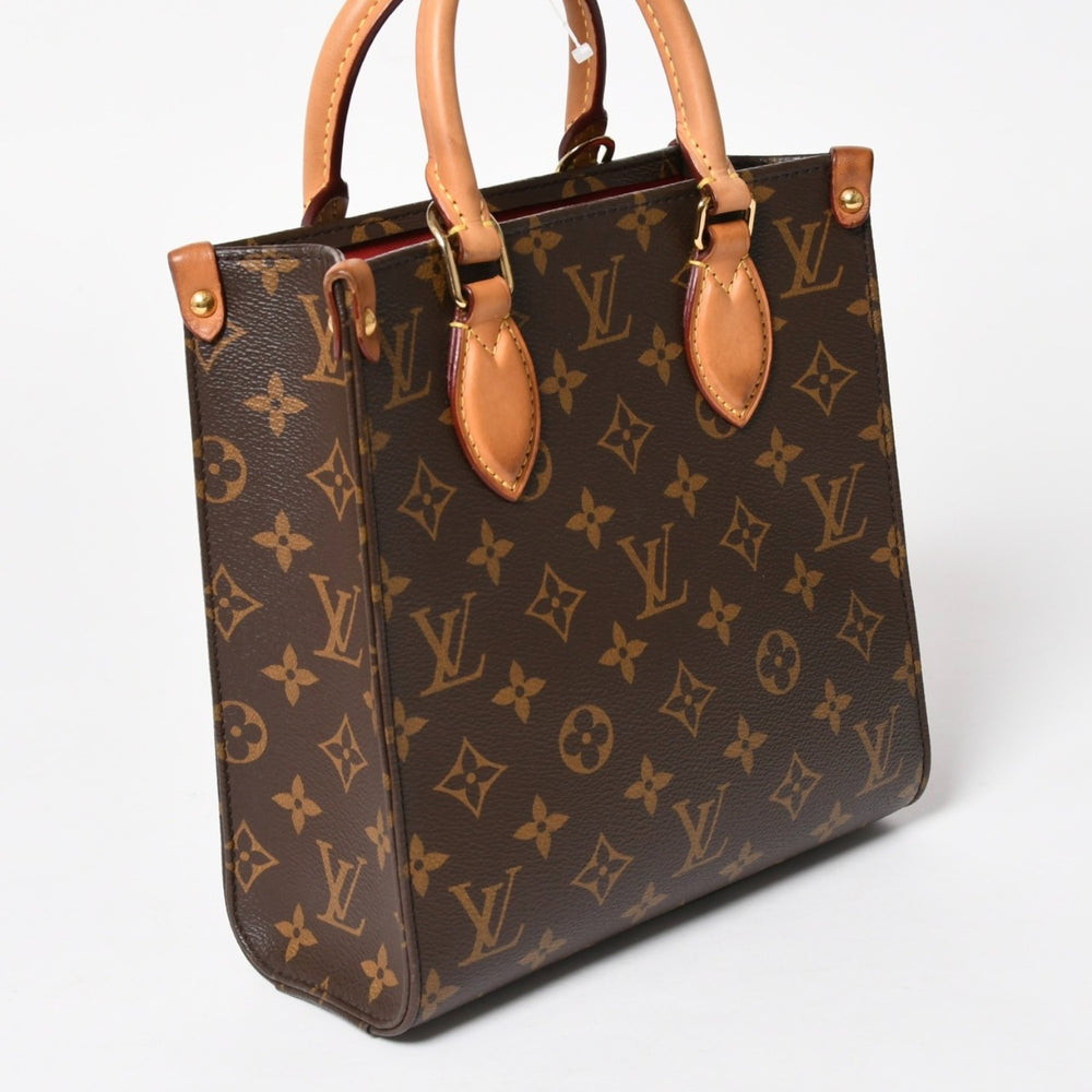 LOUIS VUITTON ルイヴィトン サックプラBB ハンドバッグ M46265 モノグラム ショルダーバッグ 2WAY PVC レザー ブラウン ゴールド金具 美品 中古 4a004864