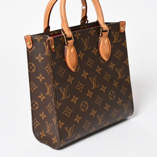 LOUIS VUITTON ルイヴィトン サックプラBB ハンドバッグ M46265 モノグラム ショルダーバッグ 2WAY PVC レザー ブラウン ゴールド金具 美品 中古 4a004864