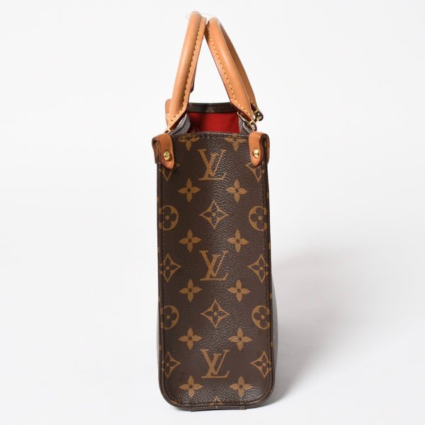 LOUIS VUITTON ルイヴィトン サックプラBB ハンドバッグ M46265 モノグラム ショルダーバッグ 2WAY PVC レザー ブラウン ゴールド金具 美品 中古 4a004864