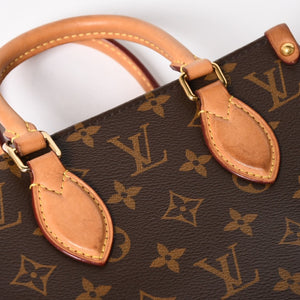 LOUIS VUITTON ルイヴィトン サックプラBB ハンドバッグ M46265 モノグラム ショルダーバッグ 2WAY PVC レザー ブラウン ゴールド金具 美品 中古 4a004864