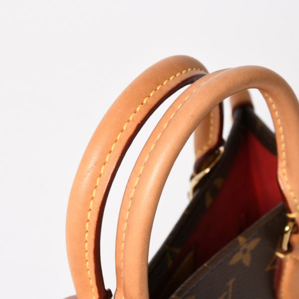 LOUIS VUITTON ルイヴィトン サックプラBB ハンドバッグ M46265 モノグラム ショルダーバッグ 2WAY PVC レザー ブラウン ゴールド金具 美品 中古 4a004864