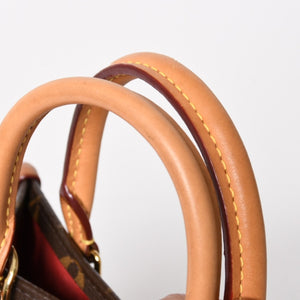 LOUIS VUITTON ルイヴィトン サックプラBB ハンドバッグ M46265 モノグラム ショルダーバッグ 2WAY PVC レザー ブラウン ゴールド金具 美品 中古 4a004864