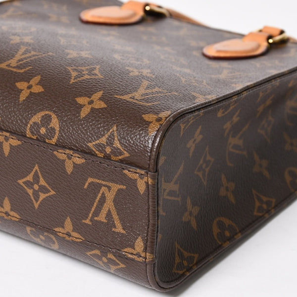 LOUIS VUITTON ルイヴィトン サックプラBB ハンドバッグ M46265 モノグラム ショルダーバッグ 2WAY PVC レザー ブラウン ゴールド金具 美品 中古 4a004864