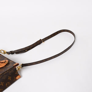 LOUIS VUITTON ルイヴィトン サックプラBB ハンドバッグ M46265 モノグラム ショルダーバッグ 2WAY PVC レザー ブラウン ゴールド金具 美品 中古 4a004864