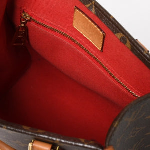 LOUIS VUITTON ルイヴィトン サックプラBB ハンドバッグ M46265 モノグラム ショルダーバッグ 2WAY PVC レザー ブラウン ゴールド金具 美品 中古 4a004864