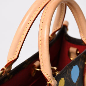 極美品 LOUIS VUITTON ルイヴィトン 2WAYバッグ ハンドバッグ ショルダーバッグ M46380 オンザゴーPM 草間彌生 ドット・ペイント PVC 中古 4a005077