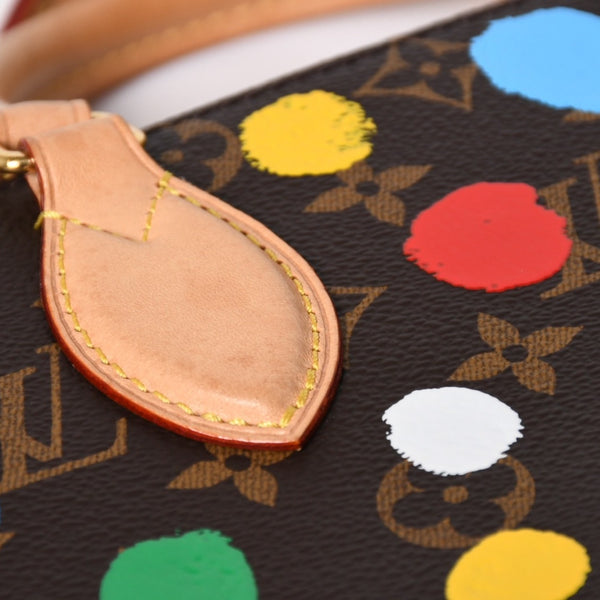 極美品 LOUIS VUITTON ルイヴィトン 2WAYバッグ ハンドバッグ ショルダーバッグ M46380 オンザゴーPM 草間彌生 ドット・ペイント PVC 中古 4a005077