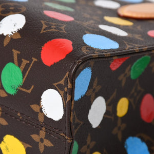 極美品 LOUIS VUITTON ルイヴィトン 2WAYバッグ ハンドバッグ ショルダーバッグ M46380 オンザゴーPM 草間彌生 ドット・ペイント PVC 中古 4a005077