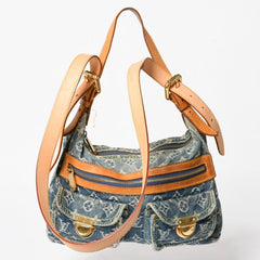 LOUIS VUITTON ルイヴィトン モノグラムデニム バギーPM ショルダーバッグ ワンショルダー M95049 インディゴブルー 美品 中古 4a004849
