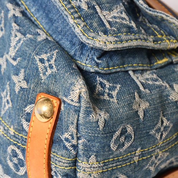LOUIS VUITTON ルイヴィトン モノグラムデニム バギーPM ショルダーバッグ ワンショルダー M95049 インディゴブルー 美品 中古 4a004849