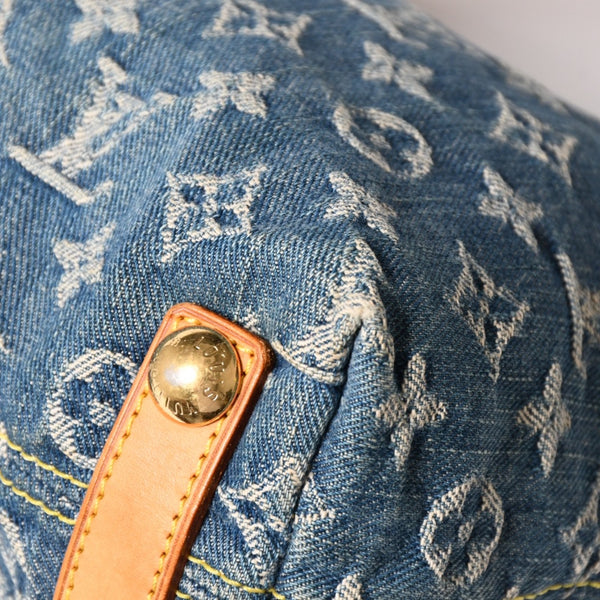 LOUIS VUITTON ルイヴィトン モノグラムデニム バギーPM ショルダーバッグ ワンショルダー M95049 インディゴブルー 美品 中古 4a004849