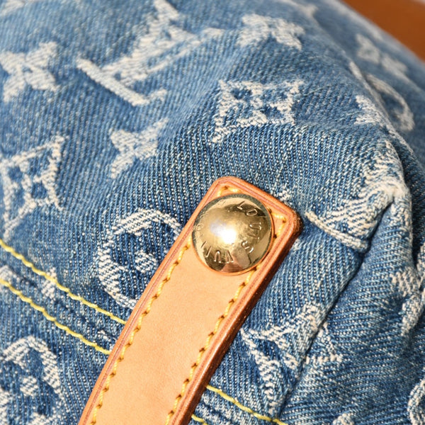 LOUIS VUITTON ルイヴィトン モノグラムデニム バギーPM ショルダーバッグ ワンショルダー M95049 インディゴブルー 美品 中古 4a004849