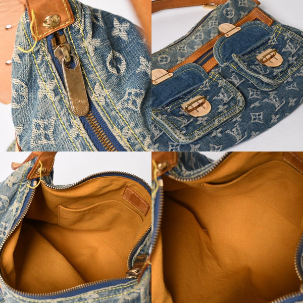LOUIS VUITTON ルイヴィトン モノグラムデニム バギーPM ショルダーバッグ ワンショルダー M95049 インディゴブルー 美品 中古 4a004849