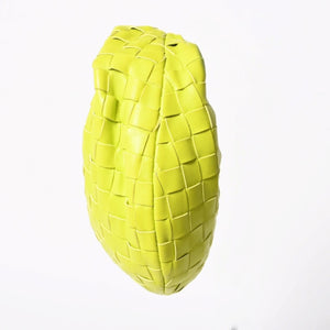 Very good condition BOTTEGAVENETA MINI JODIE Handbag 651876 Intrecciato Lime Green Used 4a003920