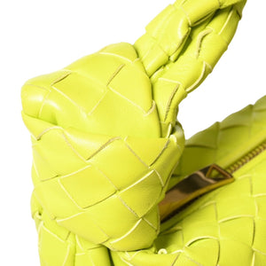 Very good condition BOTTEGAVENETA MINI JODIE Handbag 651876 Intrecciato Lime Green Used 4a003920