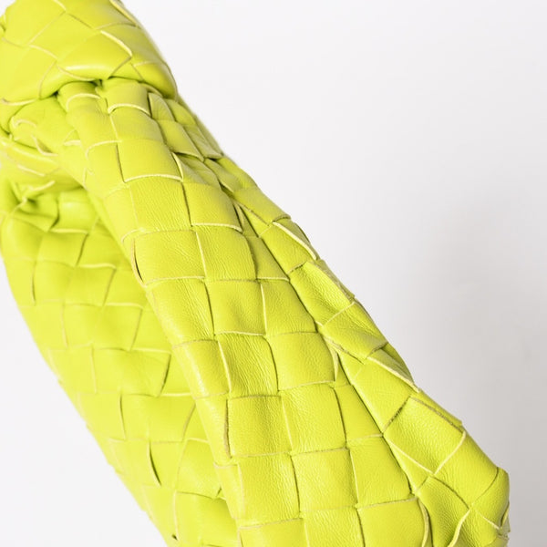 Very good condition BOTTEGAVENETA MINI JODIE Handbag 651876 Intrecciato Lime Green Used 4a003920