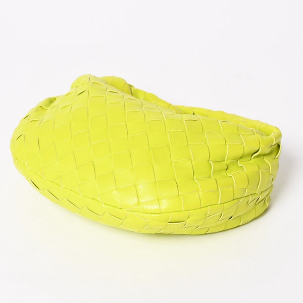 Very good condition BOTTEGAVENETA MINI JODIE Handbag 651876 Intrecciato Lime Green Used 4a003920