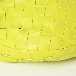 Very good condition BOTTEGAVENETA MINI JODIE Handbag 651876 Intrecciato Lime Green Used 4a003920