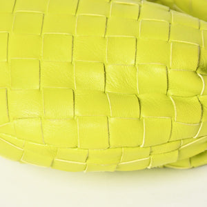 Very good condition BOTTEGAVENETA MINI JODIE Handbag 651876 Intrecciato Lime Green Used 4a003920