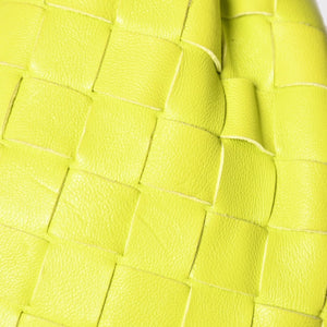 Very good condition BOTTEGAVENETA MINI JODIE Handbag 651876 Intrecciato Lime Green Used 4a003920