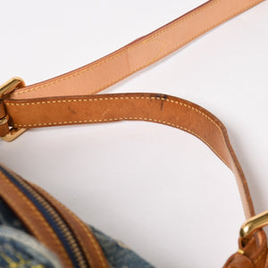 LOUIS VUITTON ルイヴィトン モノグラムデニム バギーPM ショルダーバッグ ワンショルダー M95049 インディゴブルー 美品 中古 4a004849