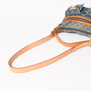 LOUIS VUITTON ルイヴィトン モノグラムデニム バギーPM ショルダーバッグ ワンショルダー M95049 インディゴブルー 美品 中古 4a004849