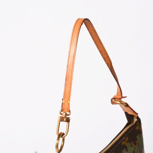 極美品 LOUIS VUITTON ルイヴィトン ポシェットアクセソワールモノグラムグラフィティ M92191 ハンドバッグ カーキ 中古 4a004856