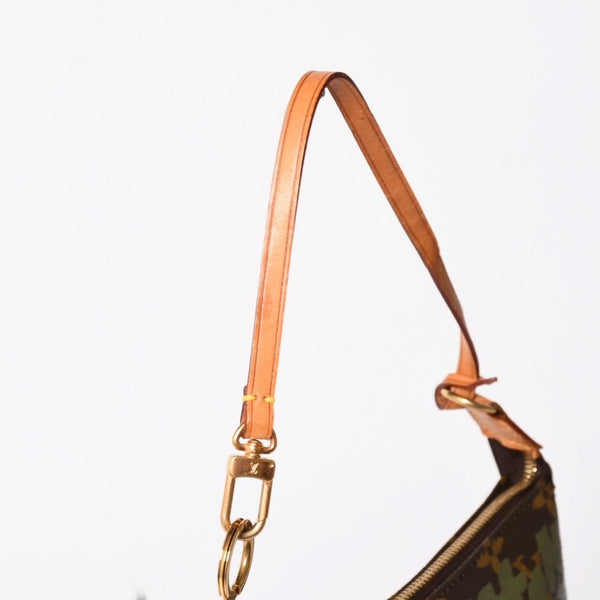 極美品 LOUIS VUITTON ルイヴィトン ポシェットアクセソワールモノグラムグラフィティ M92191 ハンドバッグ カーキ 中古 4a004856