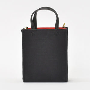 GIVENCHY G Tote Vertical Mini EF A 02 35 Shoulder Bag Handbag 2WAY Canvas Leather Black Good Condition Used 4a004851