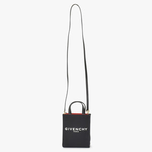 GIVENCHY G Tote Vertical Mini EF A 02 35 Shoulder Bag Handbag 2WAY Canvas Leather Black Good Condition Used 4a004851