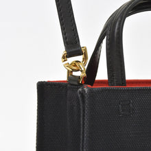 画像をギャラリービューアに読み込む, GIVENCHY ジバンシー Gトートバーティカルミニ EF A 02 35 ショルダーバッグ ハンドバッグ 2WAY キャンバス レザー ブラック 美品 中古 4a004851