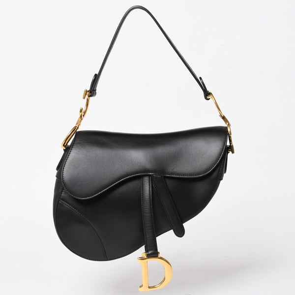 極美品 Christian Dior クリスチャンディオール SADDLE BAG サドルバッグ ワンショルダーバッグ M0455CBAA スムースカーフスキン 中古 4a004853