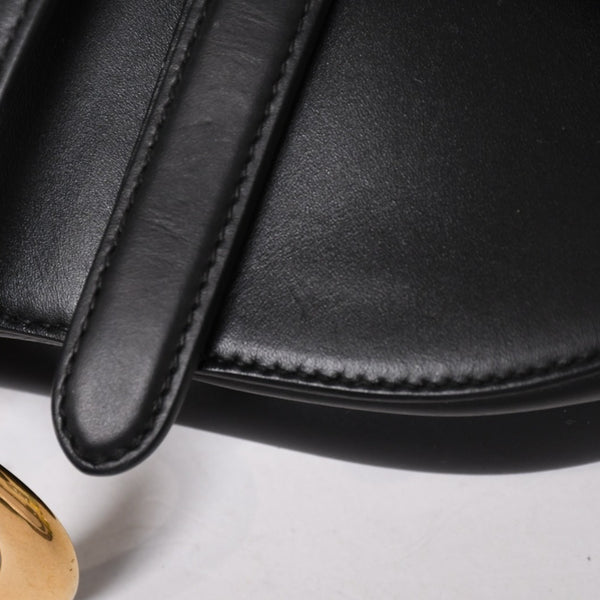 極美品 Christian Dior クリスチャンディオール SADDLE BAG サドルバッグ ワンショルダーバッグ M0455CBAA スムースカーフスキン 中古 4a004853