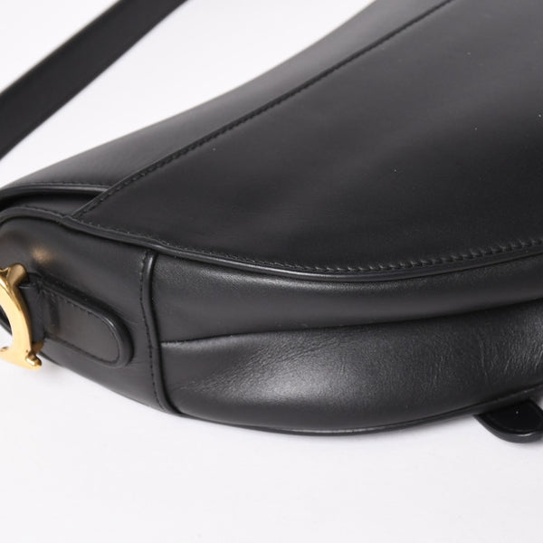 極美品 Christian Dior クリスチャンディオール SADDLE BAG サドルバッグ ワンショルダーバッグ M0455CBAA スムースカーフスキン 中古 4a004853