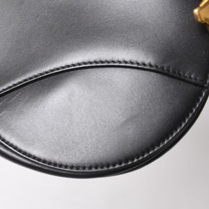 極美品 Christian Dior クリスチャンディオール SADDLE BAG サドルバッグ ワンショルダーバッグ M0455CBAA スムースカーフスキン 中古 4a004853