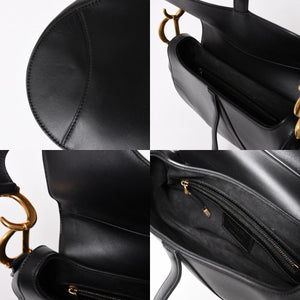 極美品 Christian Dior クリスチャンディオール SADDLE BAG サドルバッグ ワンショルダーバッグ M0455CBAA スムースカーフスキン 中古 4a004853