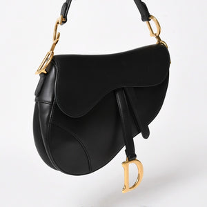 極美品 Christian Dior クリスチャンディオール SADDLE BAG サドルバッグ ワンショルダーバッグ M0455CBAA スムースカーフスキン 中古 4a004853