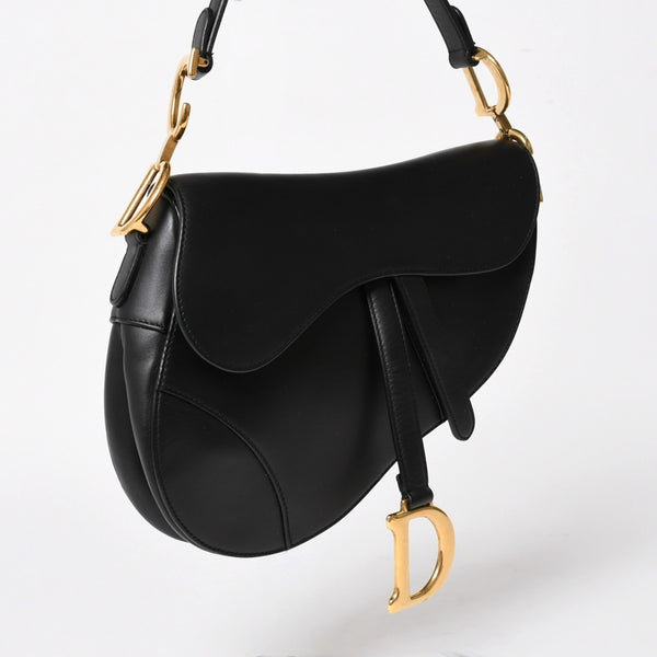 極美品 Christian Dior クリスチャンディオール SADDLE BAG サドルバッグ ワンショルダーバッグ M0455CBAA スムースカーフスキン 中古 4a004853