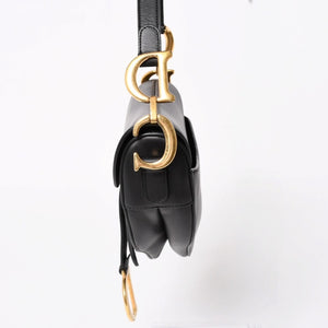 極美品 Christian Dior クリスチャンディオール SADDLE BAG サドルバッグ ワンショルダーバッグ M0455CBAA スムースカーフスキン 中古 4a004853