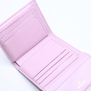 CHANEL Compact Wallet Trifold Wallet Random Number Coco Mark Caviar Skin Pink Gold Hardware Good Condition Used 4a005095