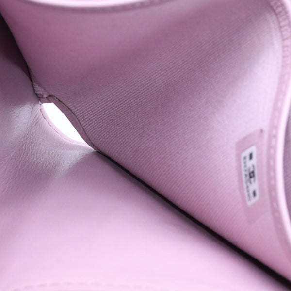 CHANEL Compact Wallet Trifold Wallet Random Number Coco Mark Caviar Skin Pink Gold Hardware Good Condition Used 4a005095