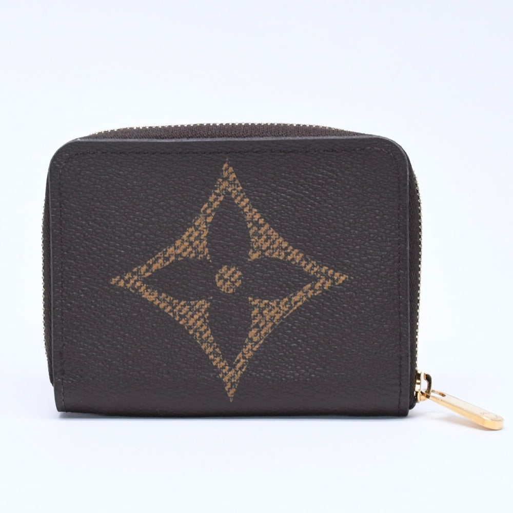 極美品 LOUIS VUITTON ルイヴィトン M69354 ジッピーコインパース モノグラム・ジャイアント コインケース 小銭入れ ブラウン 中古 4a005086