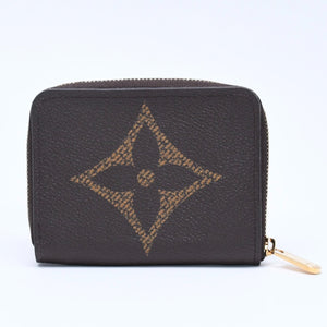 極美品 LOUIS VUITTON ルイヴィトン M69354 ジッピーコインパース モノグラム・ジャイアント コインケース 小銭入れ ブラウン 中古 4a005086